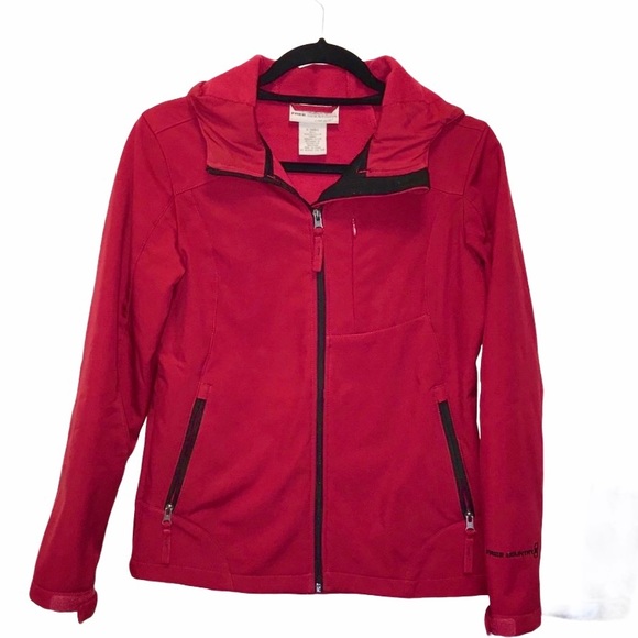 Free Country Red Hooded Hard Shell Jacket Size XS - Picture 2 of 12